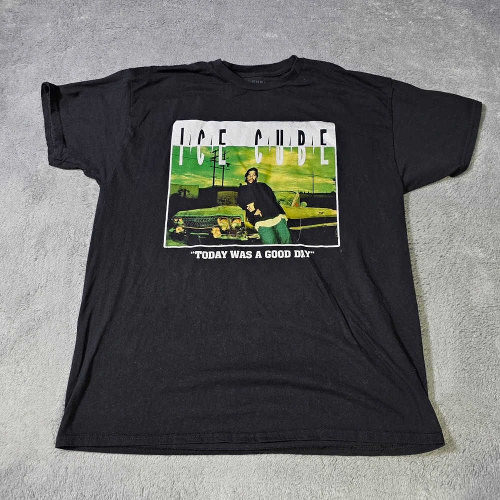 Ice Cube Mens XL T-Shirt Black Today Was A Good Day Graphic Hip Hop Rap‎ Tee